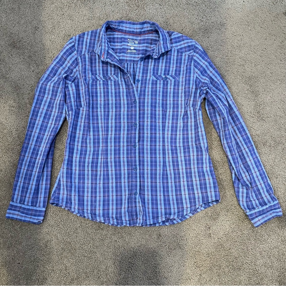 Mountain Hardwear Flannel Button Down Collared Plaid